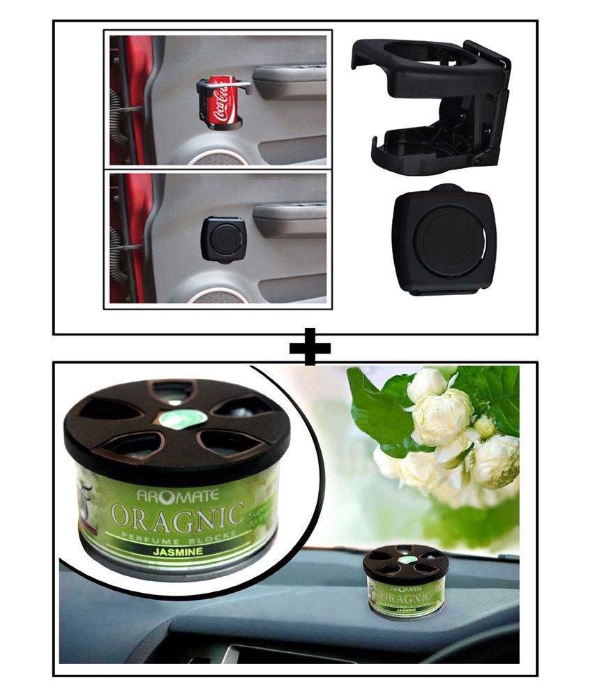 Vheelocityin Car Bottle / Can / Drink Holder Black + Aromate Jasmine ...