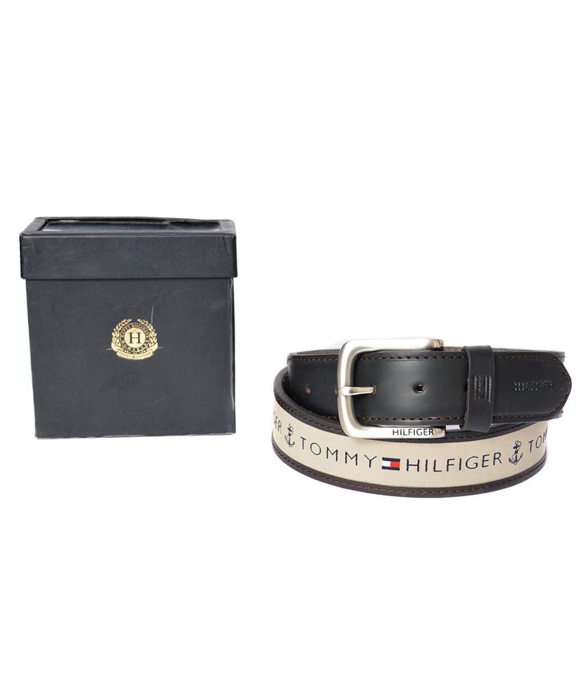 tommy hilfiger ribbon inlay belt