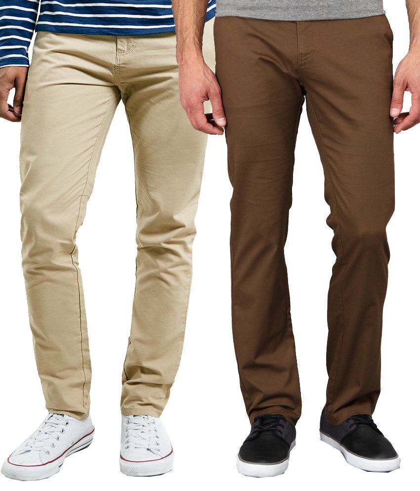Mera Kapda Pack Of 2 Stretchable Casual Trouser For Men - Buy Mera ...