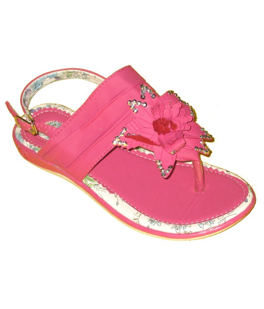 peach sandals flat