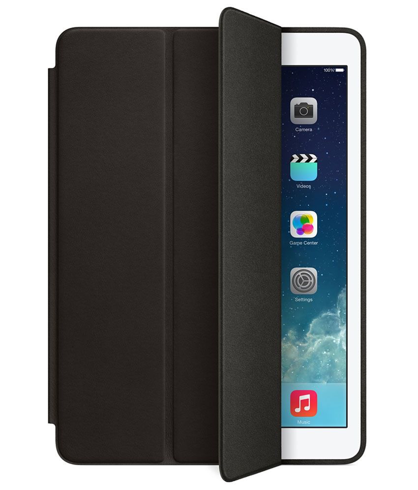    			Leather Smart Case Black Color For Apple iPad Air