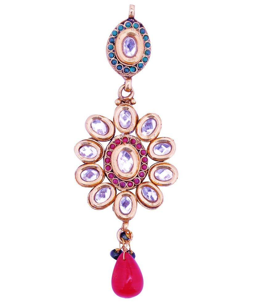 Aditri ASTER KUNDAN COPPER EARRINGS (Multi) (DN 136) Buy Aditri ASTER