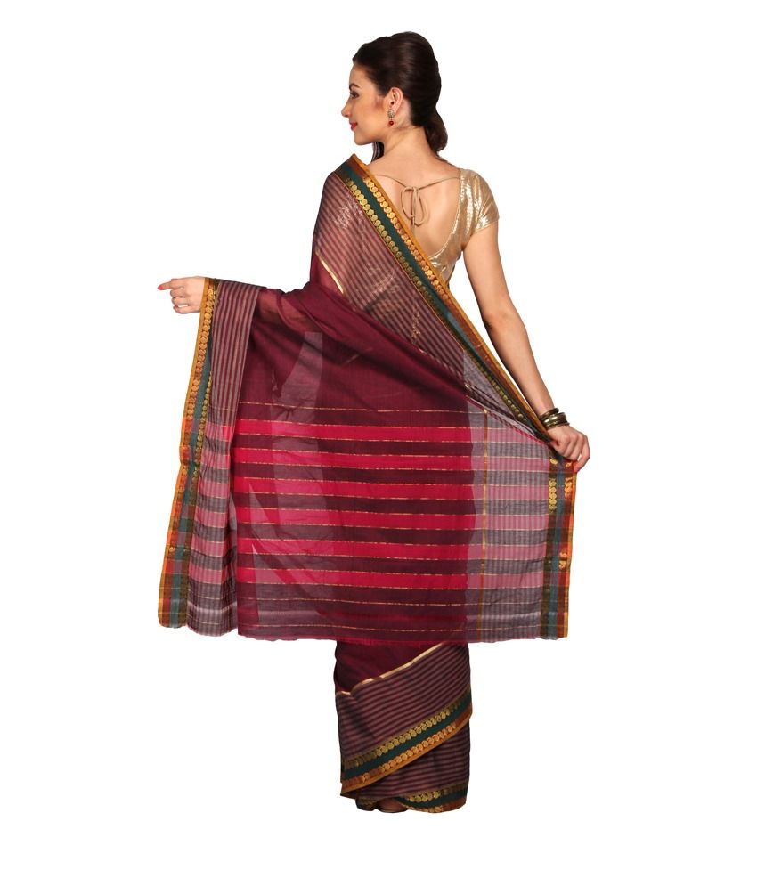 purple cotton sarees