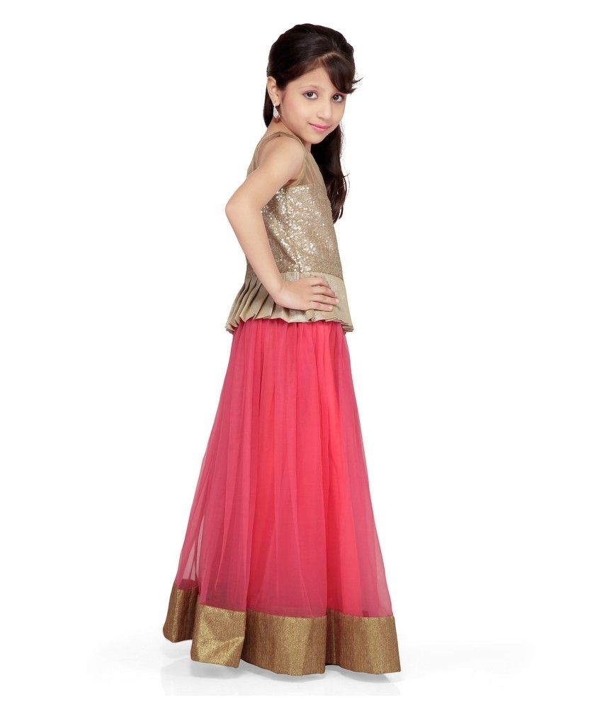 peplum kurti with lehenga