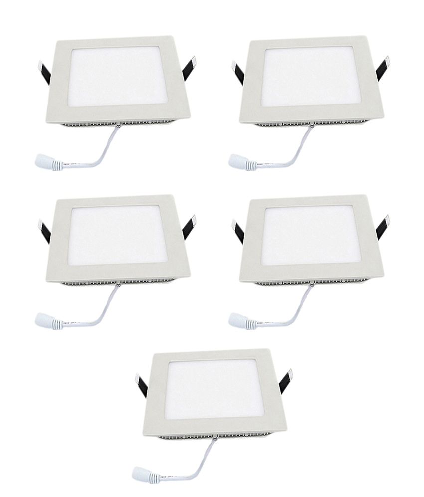 Micro 3 Watt Square Ceiling Led Panel Light Pack Of 5 Bulb