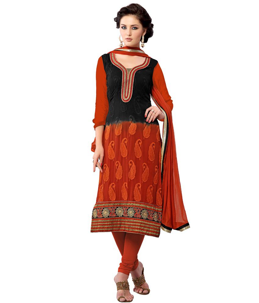 Riti Riwaz Red Georgette Pakistani Dress Material With Digital Print ...