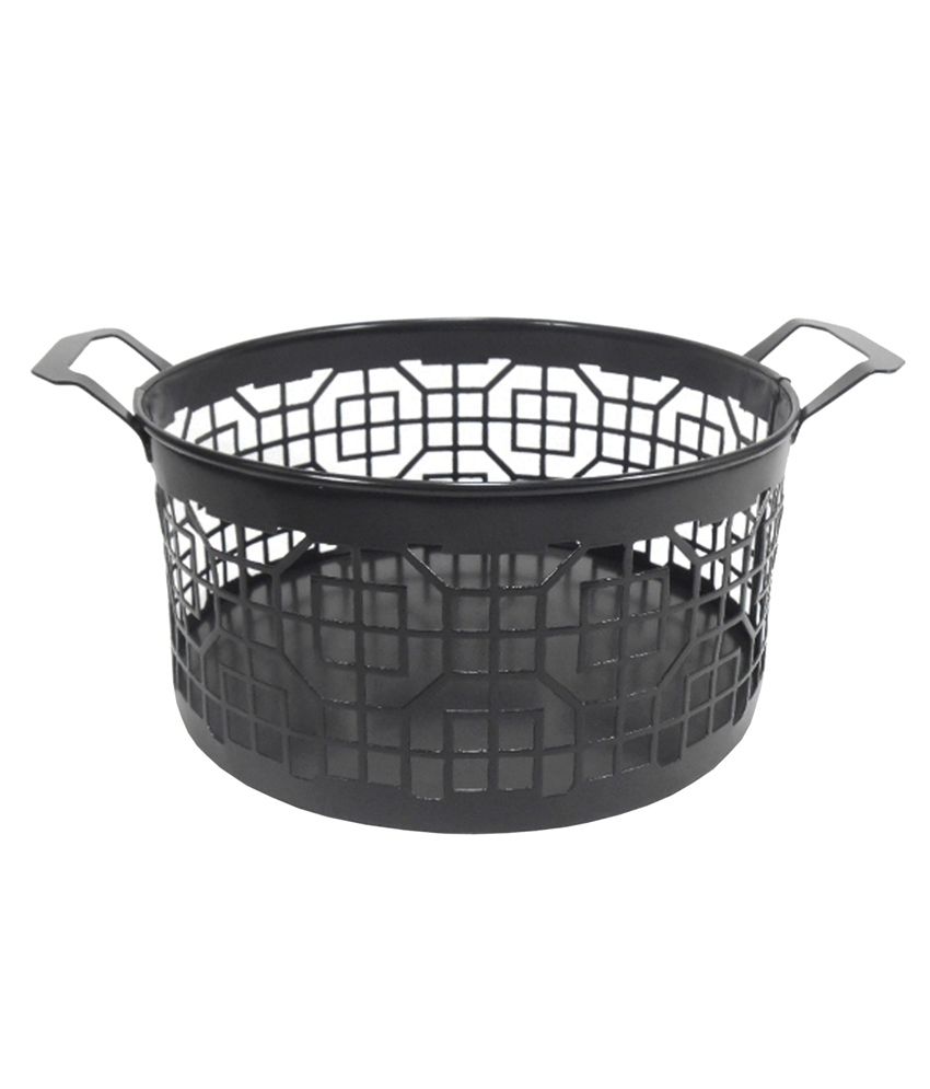 Golmaalshop Black Metal Basket: Buy Golmaalshop Black Metal Basket