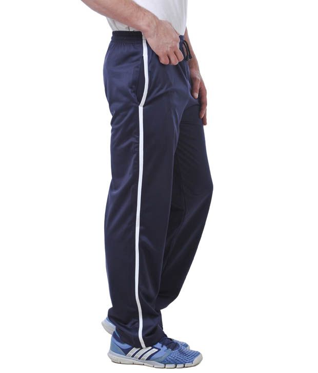 American Crew Track Pant Navy With Single White Stripes - Buy American ...