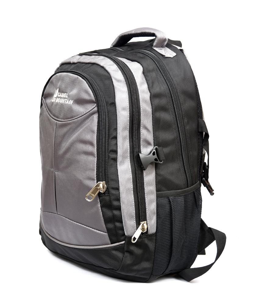 Camel Mountain Grey And Black Laptop Bag - Buy Camel ...