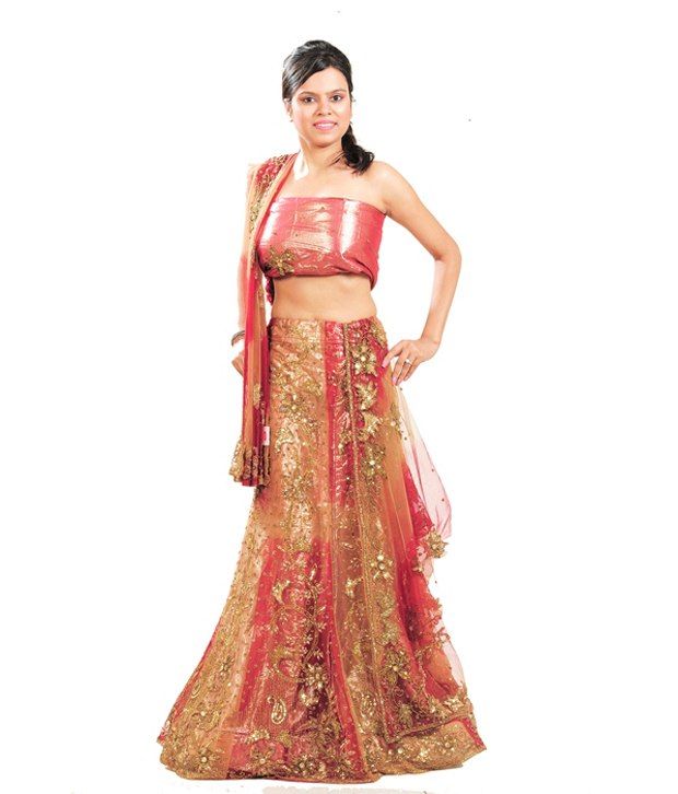 bridal lehenga maroon and golden