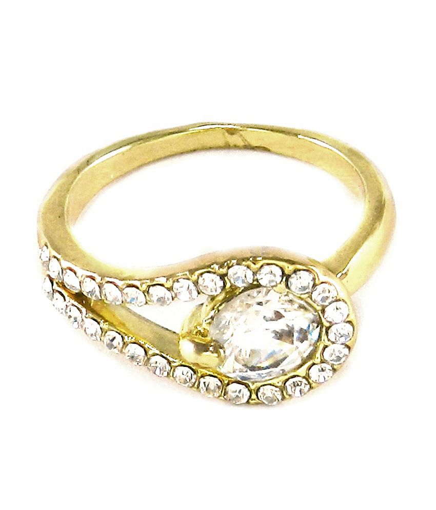 Spm Gold Plated Australian  Diamond Engagement  Ring  Buy 