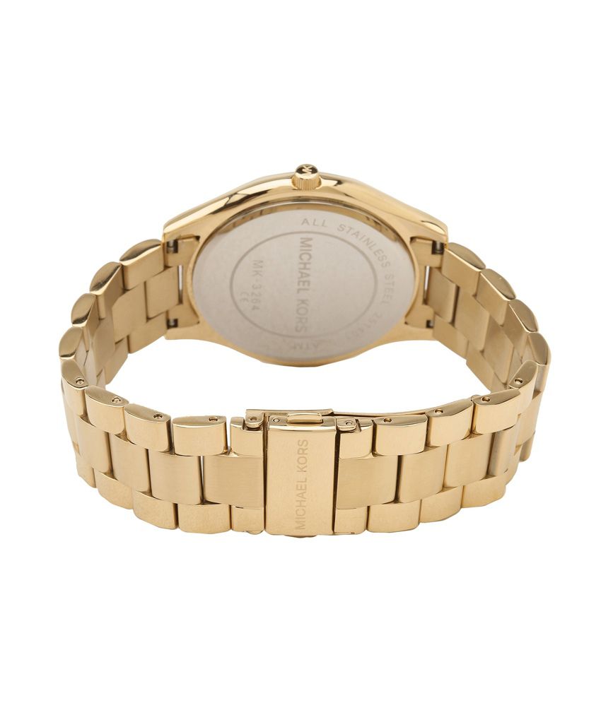 Michael Kors Women'S Slim Runway Gold-Tone Stainless Steel Bracelet ...
