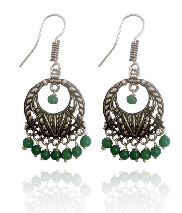Jewels Tree Silver Color Metal Hangings Earrings: Buy Jewels Tree ...