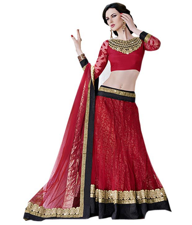 Buy Red Lehenga Choli Sets for Women by MANVAA Online | Ajio.com
