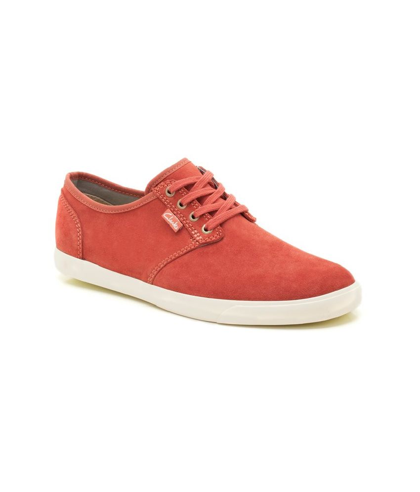 Clarks Red Smart Casuals Shoes - Buy Clarks Red Smart Casuals Shoes ...