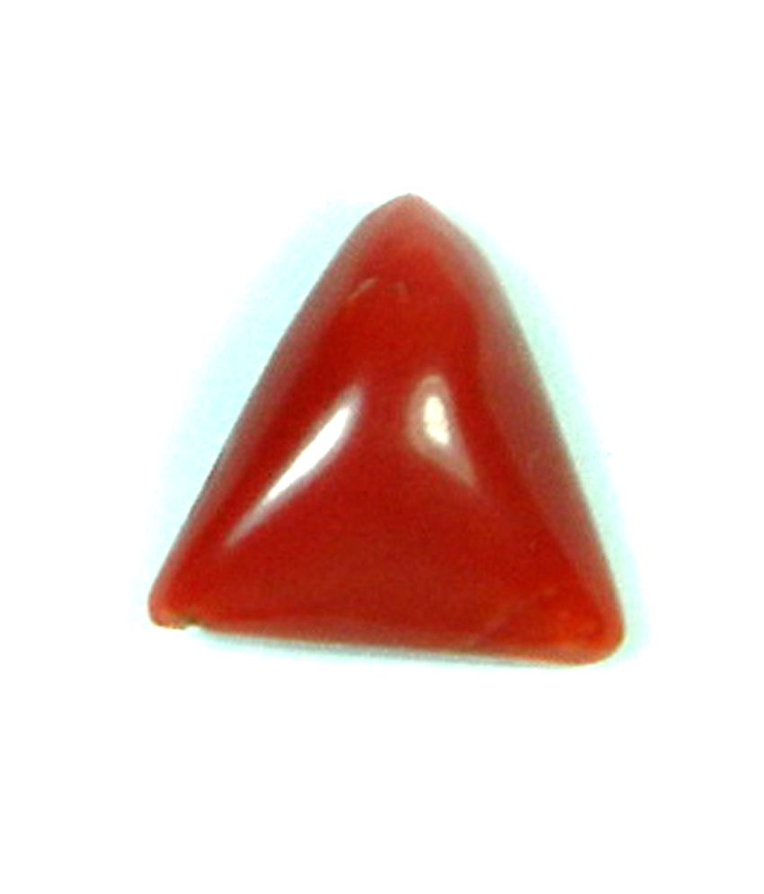 Aashi Gems Maroon 6.27 Ratti Coral Triangular Gemstones: Buy Aashi Gems ...