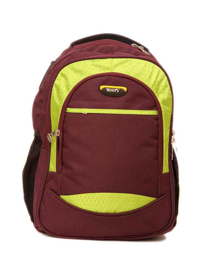 Hijack Cameroon Maroon & Neon Green Laptop Bag - Buy Hijack Cameroon ...