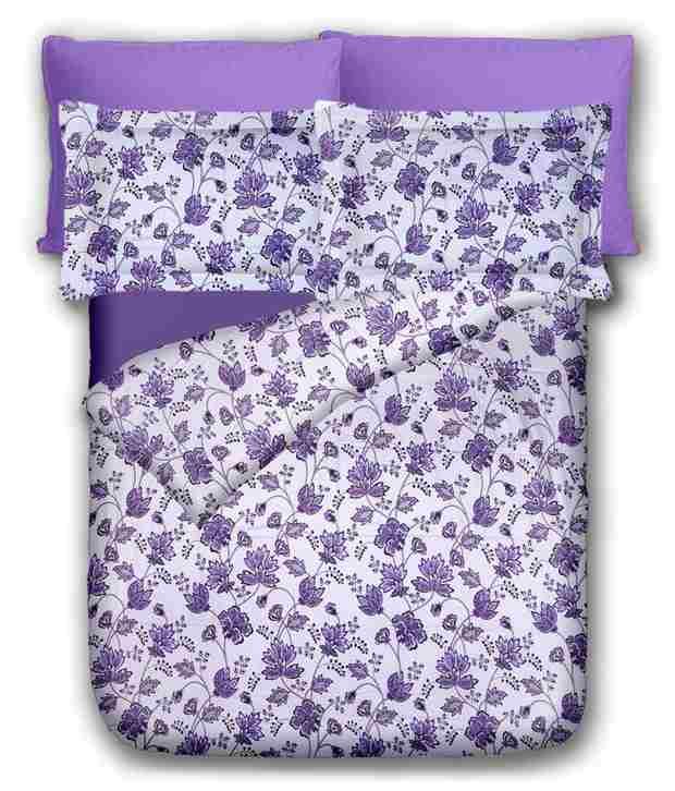 Lotus Printed Double Bed Sheet Buy Lotus Printed Double Bed Sheet