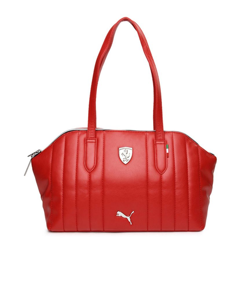 puma red handbag