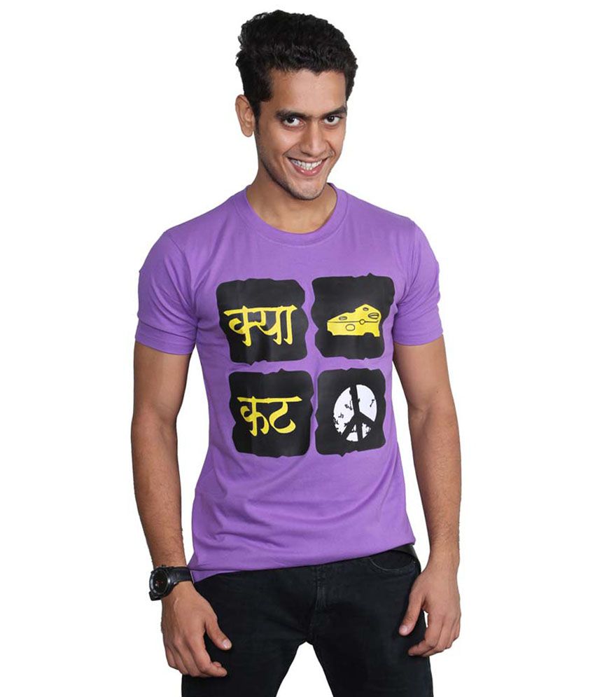 Kult India Kya Cheese - Purple T-shirt - Buy Kult India Kya Cheese ...