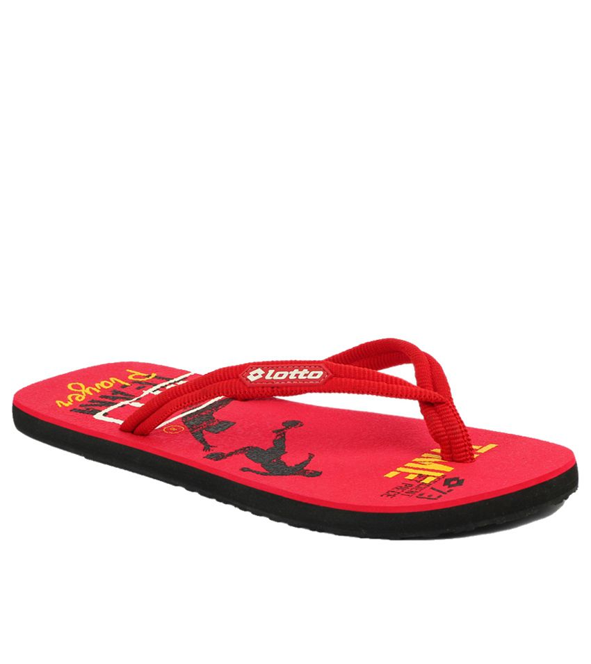 Lotto Red Flip Flops (kick Off) Price in India- Buy Lotto Red Flip ...