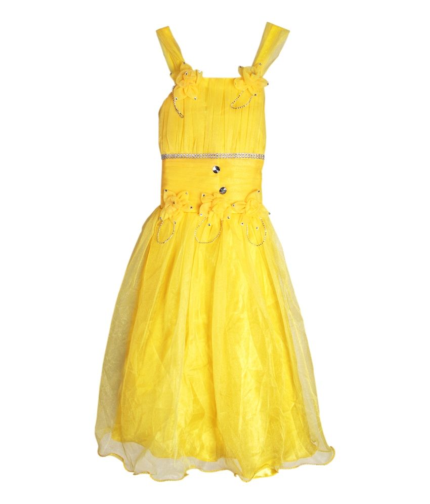 yellow full frock