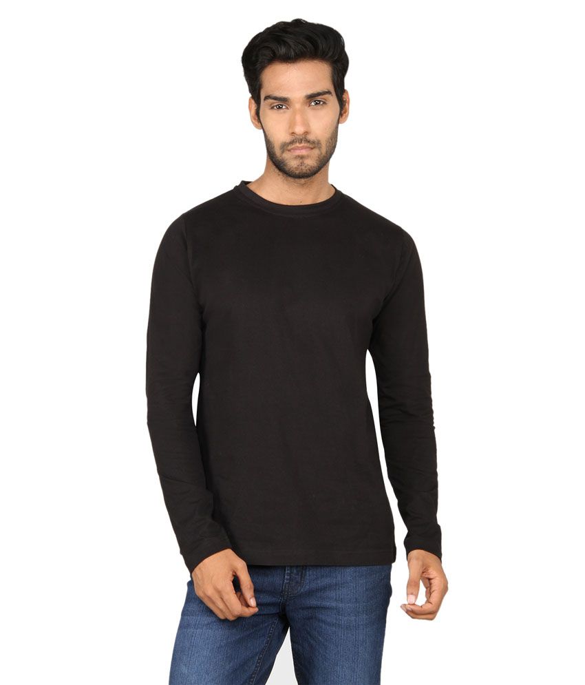 Sayitloud Plain Black Full Sleeve T Shirt - Buy Sayitloud Plain Black ...