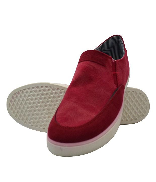 Cefiro Red Canvas Shoes