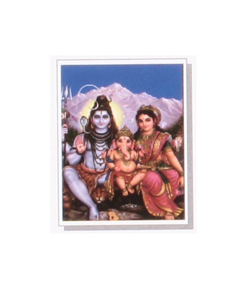 Shiv Shakti Decorative God Picture Ceramic Tile - Sitting Sp: Buy ...