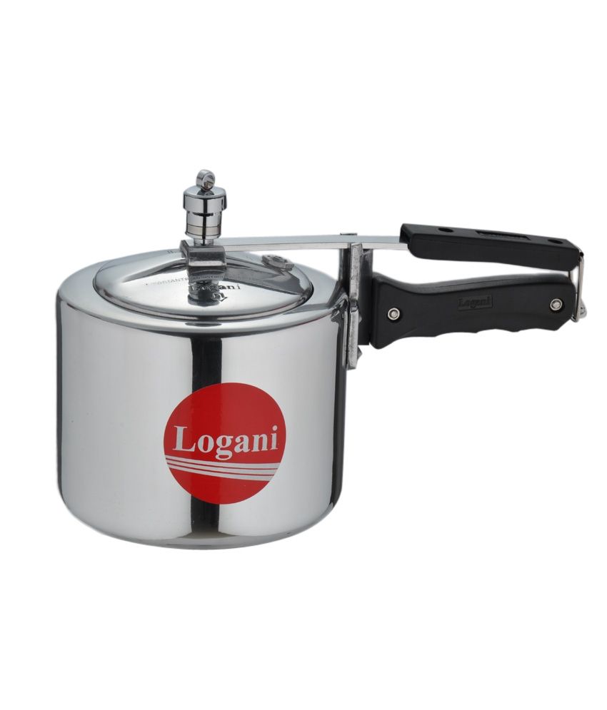 Logani Induction Stovetop Compatible Silver Aluminium 3 Ltrs Pressure