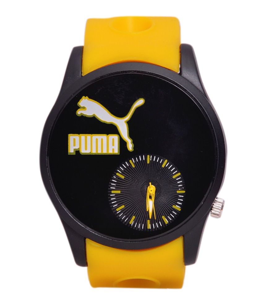 Puma Yellow Analog Watch - Buy Puma 