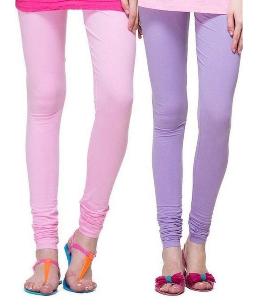 Zadine Multicolour Cotton Lycra Leggings-pack Of 2 Price in India - Buy ...
