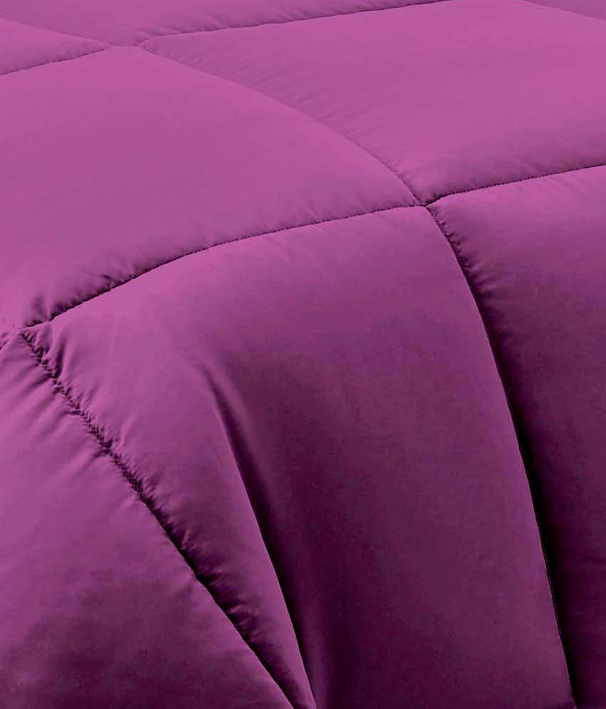 Kiaana Purple Plain Polyester Comforter Microfiber Buy Kiaana Purple