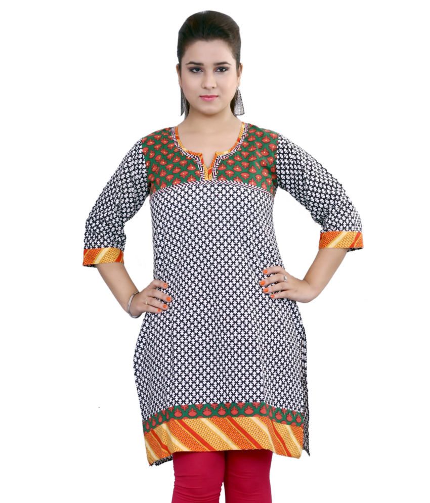 Rama Printed Knee Length Kurti - Buy Rama Printed Knee Length Kurti ...