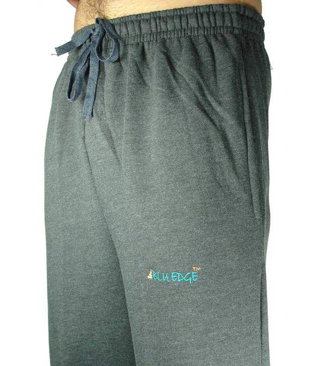 black fleece track pants