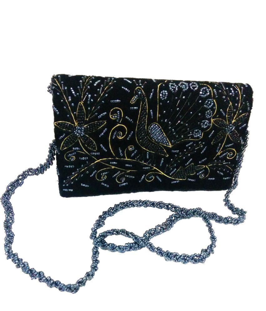 Buy Gotewala Bhopal Black Non Leather Hanging Purse For Women at Best ...