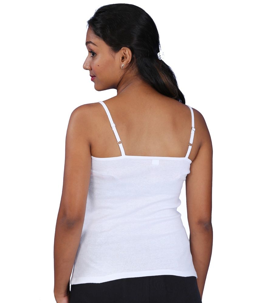 Buy Sarodee White 100 Cotton Camisoles Online At Best Prices In India Snapdeal 