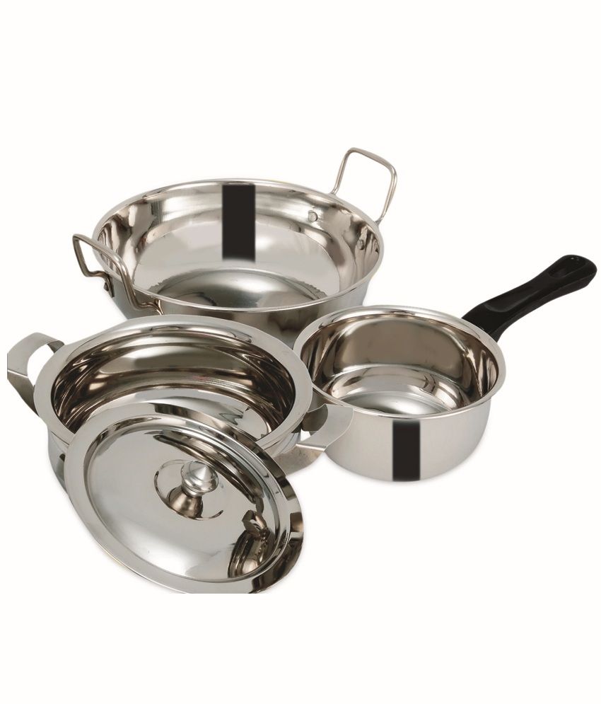Kalash Indcution Kadai,saucepan,handi With Lid Cookware Set Buy Online