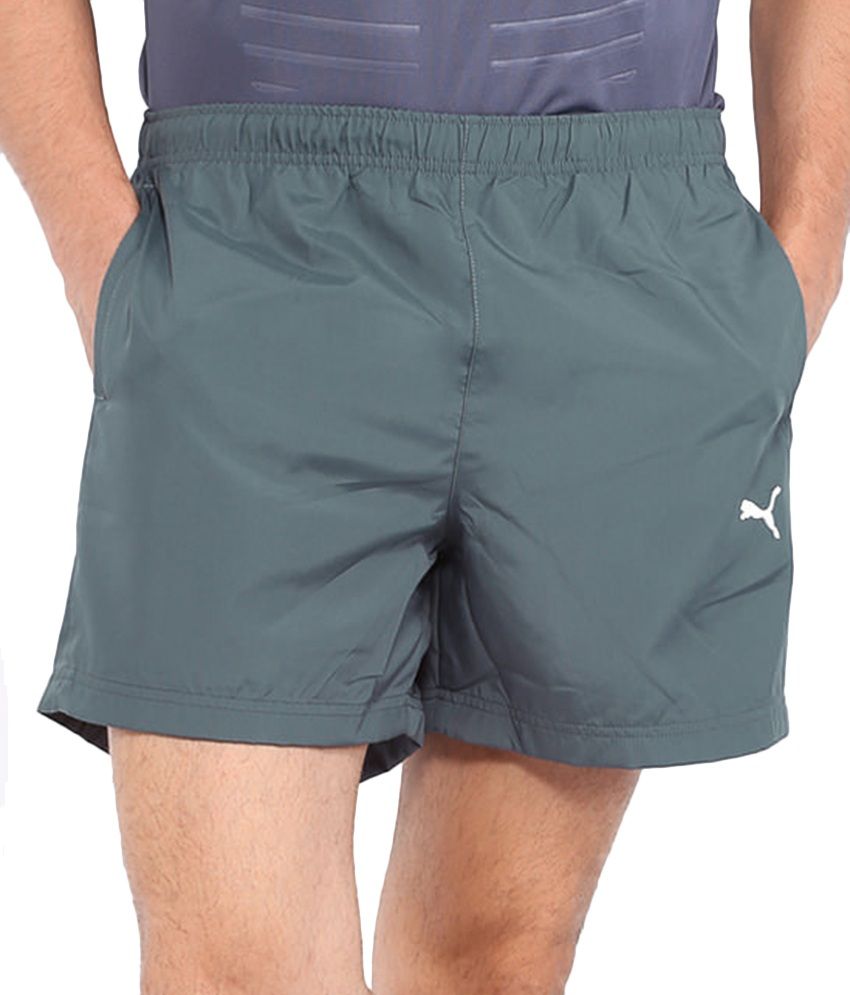 gray puma shorts