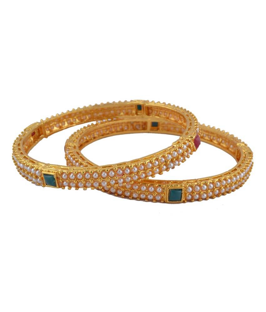 Adwitiya Collection Royal Pearl Bangles - Rich Look: Buy Adwitiya ...