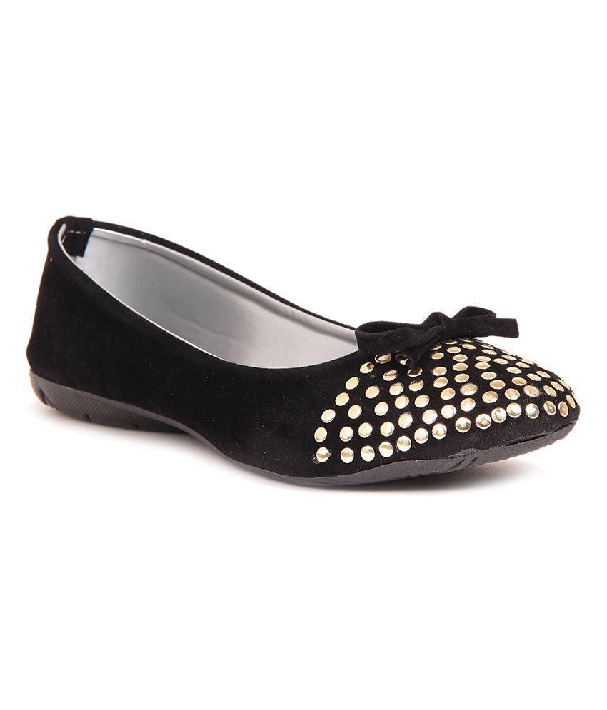 black suede ballerinas