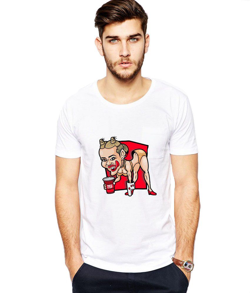 Ilyk Miley Cyrus Men White Printed T-shirt - Buy Ilyk Miley Cyrus Men ...