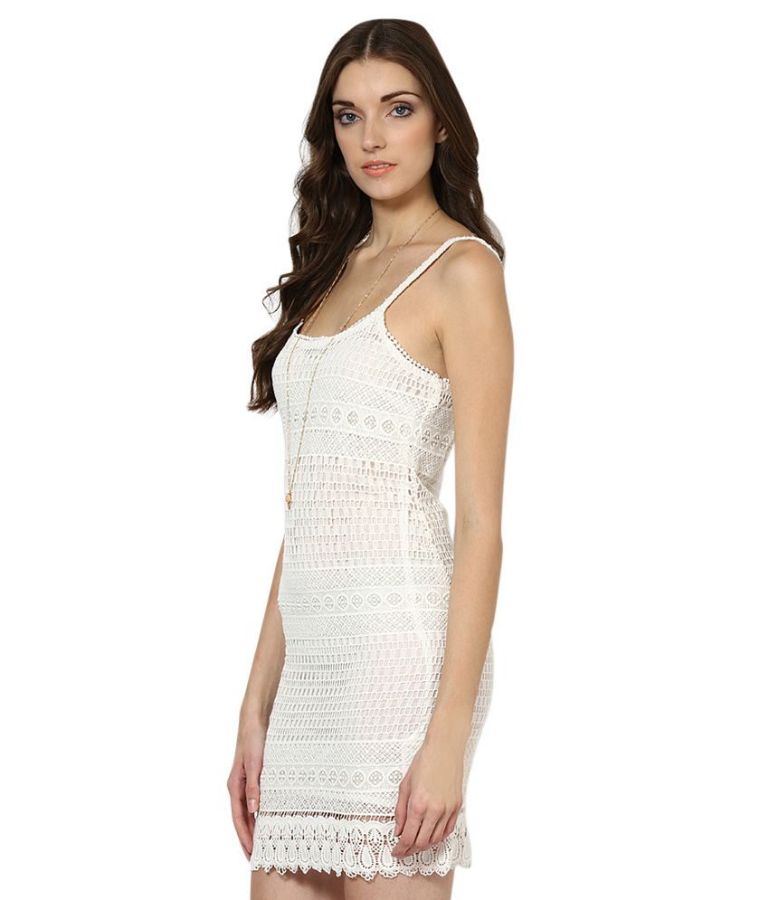 La Rochelle White Casual Cotton Medium Dresses - Buy La Rochelle White ...
