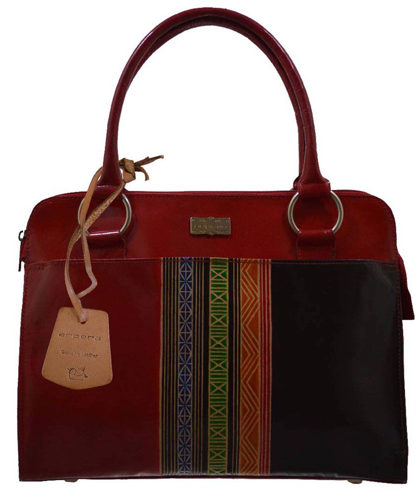 Arpera Red Leather Handbag For Womens - Buy Arpera Red Leather Handbag For Womens Online at Best ...