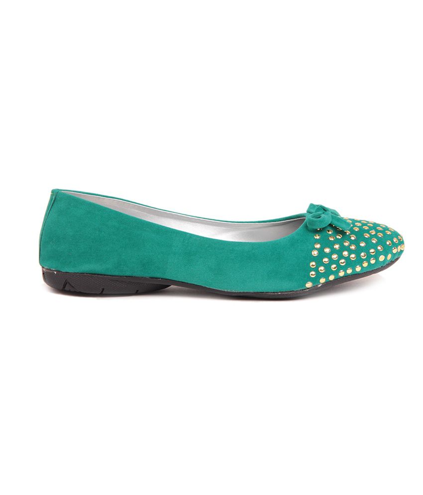 Sindhi Footwear Green Suede Ballerina Price in India- Buy Sindhi ...