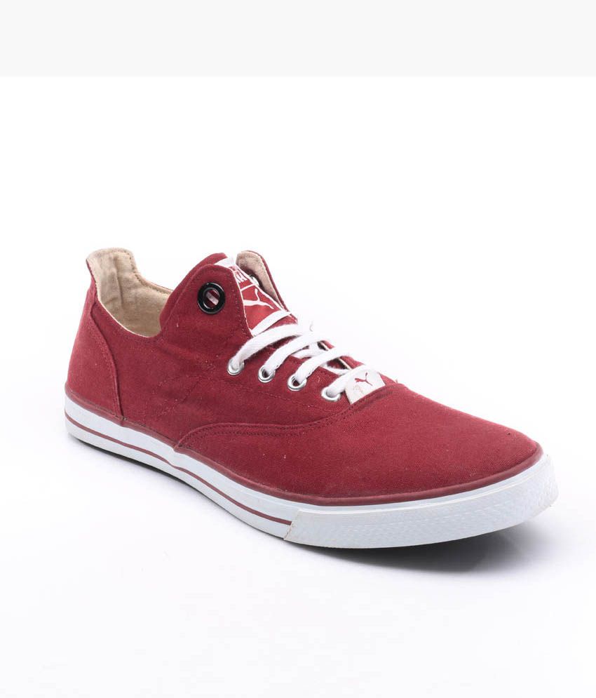 Puma Maroon Canvas Shoes Price in India- Buy Puma Maroon Canvas Shoes ...