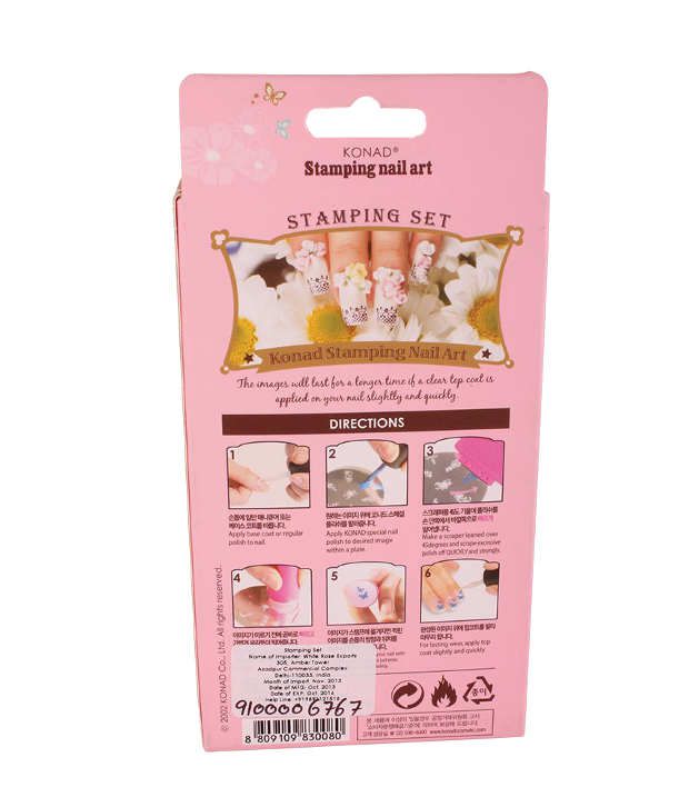 Konad Stamping Nail Art Kit With 1 Nail Paint And 1 Plates: Buy Konad  Stamping Nail Art Kit With 1 Nail Paint And 1 Plates at Best Prices in  India - Snapdeal
