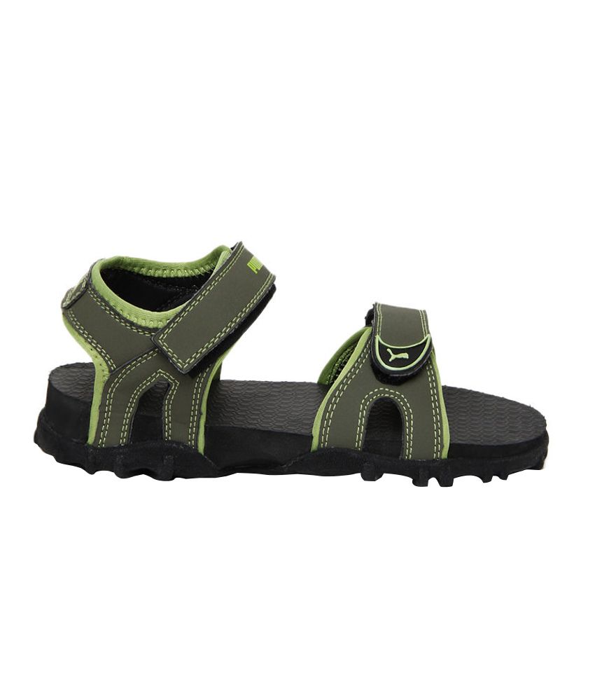 puma slip ons kids green
