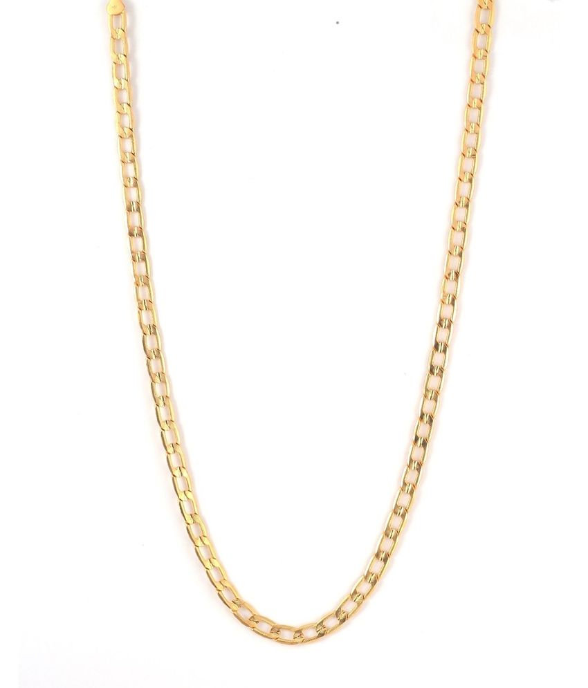 18 KT Gold Plated Links Chain Gold for Men by GB Jewellery: Buy Online at Low Price in India 