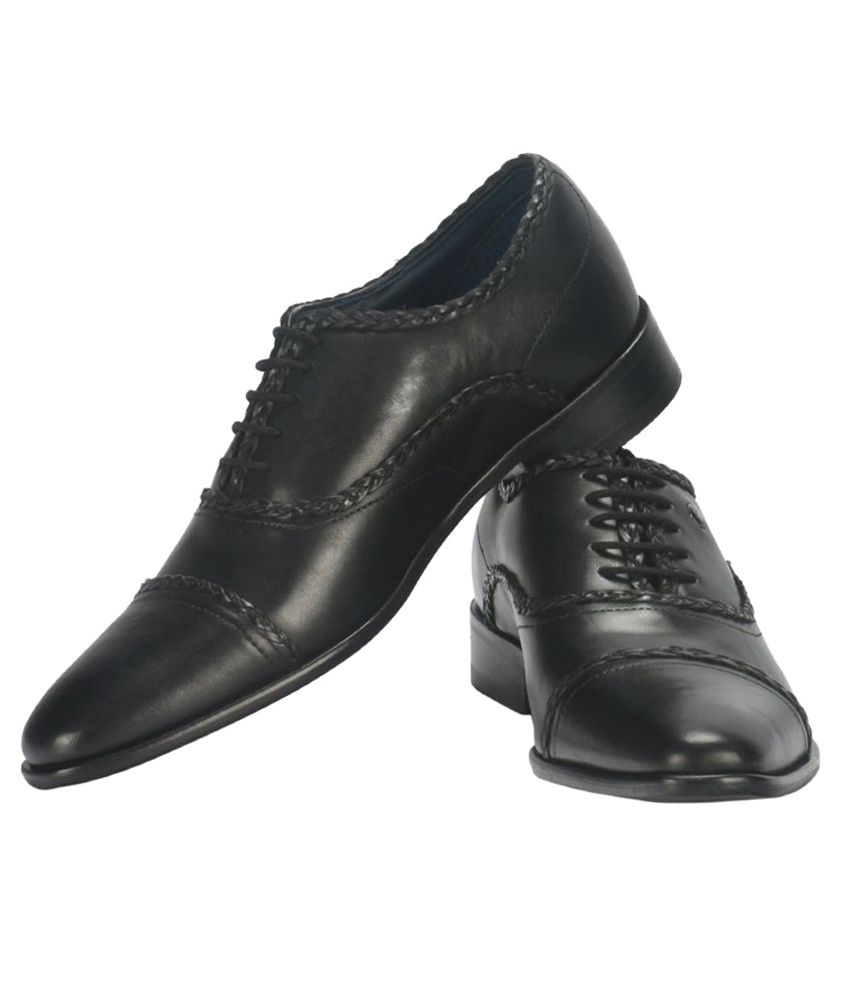 Louis philippe black formal shoes Clearance